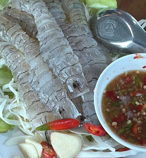 กั้งซาซิมิ 01 ร้านธัญรัต ซีฟู้ด