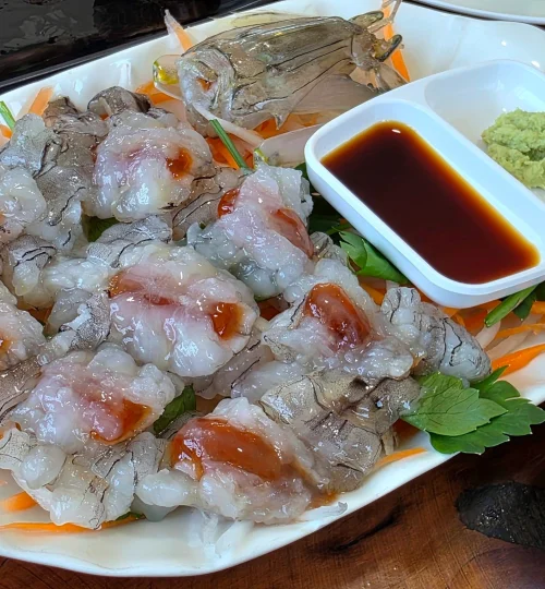 กั้งซาซิมิ 02 ร้านธัญรัต ซีฟู้ด