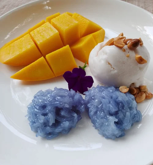 ข้าวเหนียวมะม่วง ไอติมกระทิ ร้านขนมไทยป้าหนอม
